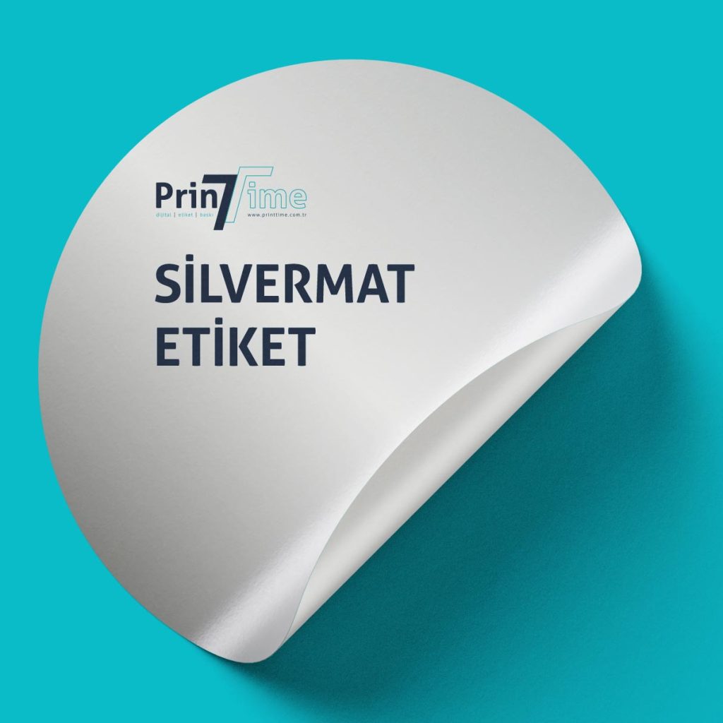 Silver mat etiket